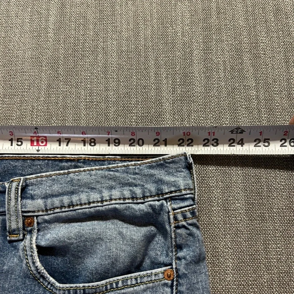 Levi's 502 Taper Jeans Mens 44x28 Blue Medium Wash Stretch Denim Tapered Leg